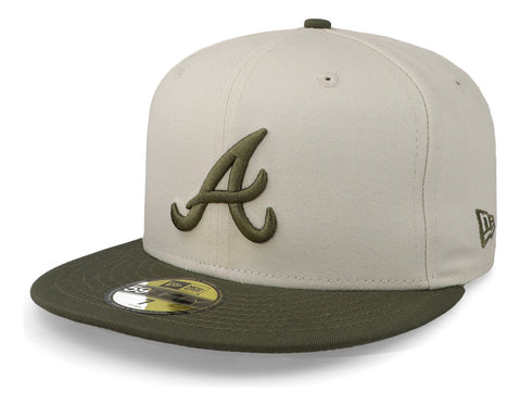 Gorra New Era 59 Fifty MLB Braves White Crown Cerrada