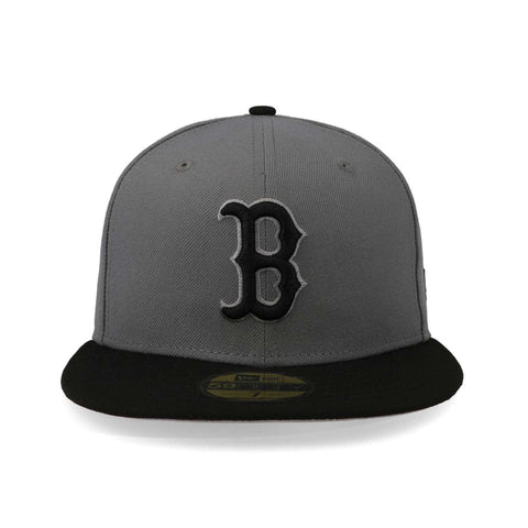 Gorra New Era 59 Fifty MLB Red Sox Basic Gris Oscuro Cerrada
