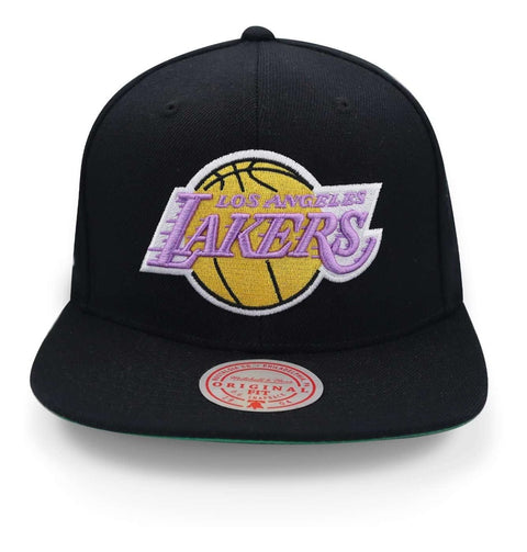Gorra Mitchell & Ness Nba Lakers Top Spot Hhss2976 Negro Uni