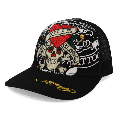 Gorra Ed Hardy Rhinestone Lks Skull Unitalla