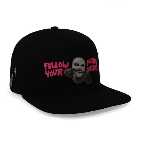 Gorra Cash Only Follow Your Pedreria Negro Unitalla