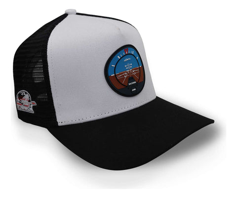 Gorra All In Horizonte White Vic Negro Trucker Blanco Unital
