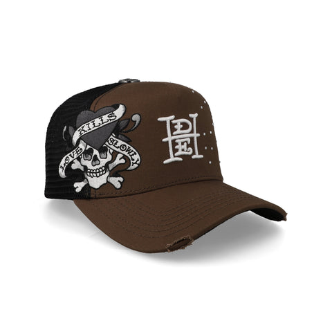 Gorra Ed Hardy Skull Hardy Trucker 9950 Café Unitalla