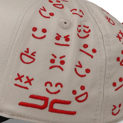 Gorra JC Hats Happy Face Beige Rojo Unitalla