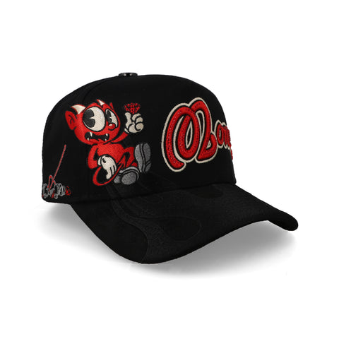 Gorra Cash Only Money and Flames Negro Rojo Unitalla