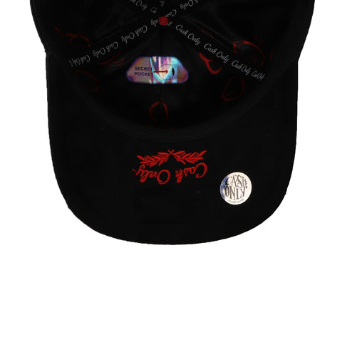 Gorra Cash Only Money and Flames Negro Rojo Unitalla