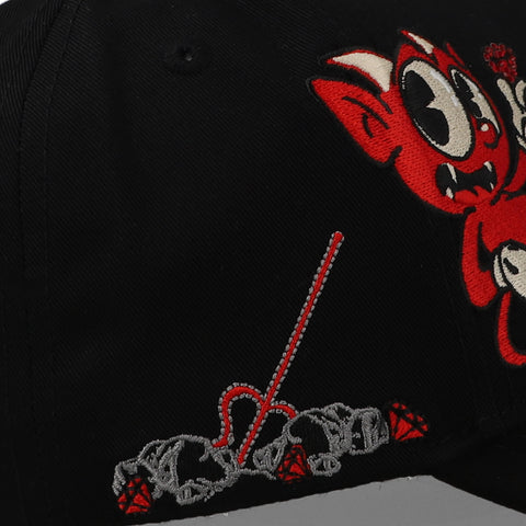 Gorra Cash Only Money and Flames Negro Rojo Unitalla