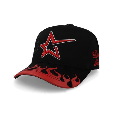 Gorra Cash Only Classic Star in Flames Negra Unitalla