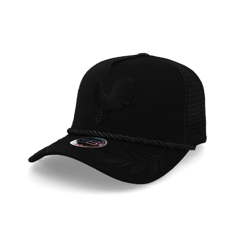 Gorra Sombrero Blanco Gallo Negra Unitalla