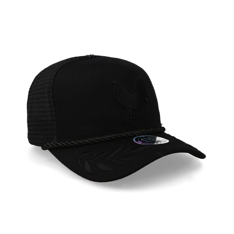 Gorra Sombrero Blanco Gallo Negra Unitalla