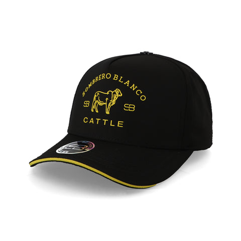 Gorra Sombrero Blanco Cattle Negra Unitalla