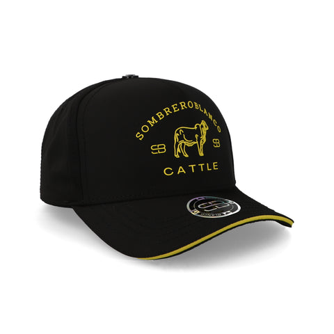 Gorra Sombrero Blanco Cattle Negra Unitalla