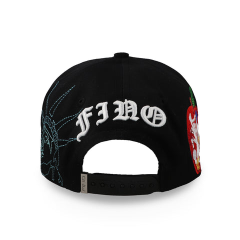 Gorra Gallo Fino NY Big Apple Negra Unitalla