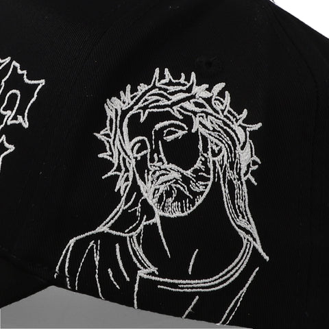Gorra Rude Awakenings Cristos Negro Blanco Unitalla