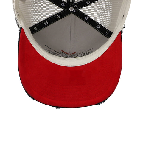 Gorra Cara Blanca Cero Fear Domino Rustler Beige/Negro