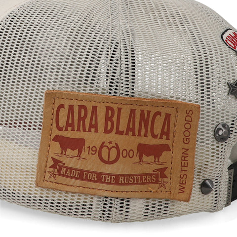 Gorra Cara Blanca Cero Fear Domino Rustler Beige/Negro