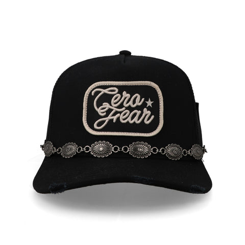 Gorra Cara Blanca Cero Fear Pure Black Rustler Negra