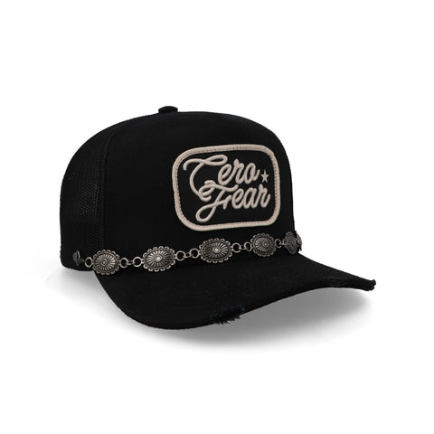 Gorra Cara Blanca Cero Fear Pure Black Rustler Negra