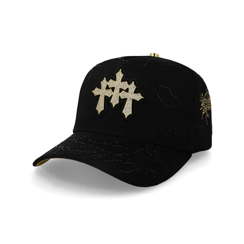 Gorra Big Boss Cruces Black Gold Negro