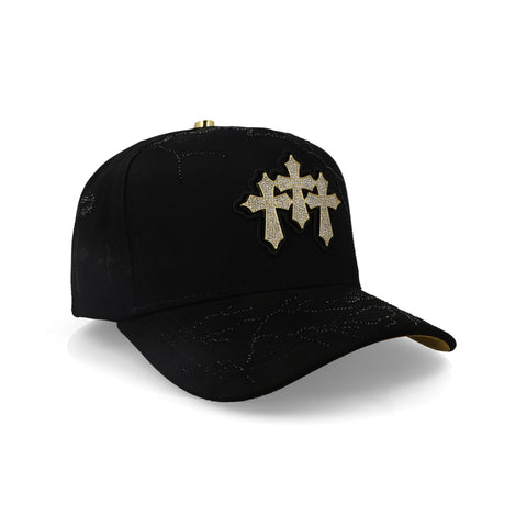 Gorra Big Boss Cruces Black Gold Negro