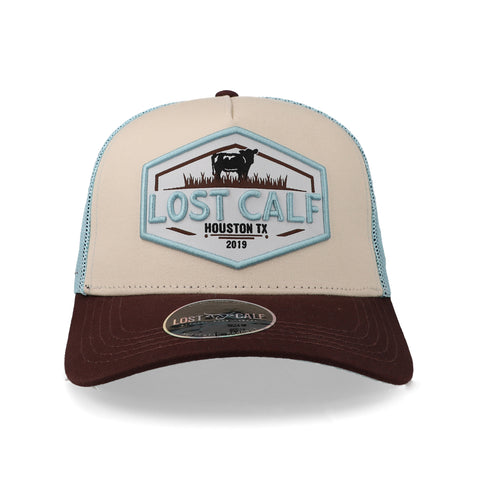 Gorra Lost Calf Farm Khaki/Blue A-Frame Caqui Unitalla