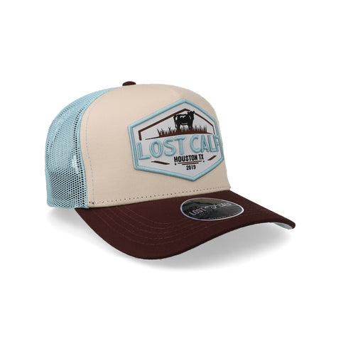 Gorra Lost Calf Farm Khaki/Blue A-Frame Caqui Unitalla