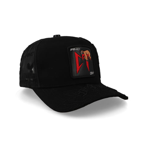 Gorra Fino Tumbado Black Trucker GF 018 Negro Unitalla