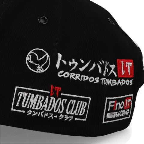 Gorra Fino Tumbados Racing GF 026 Negro Unitalla