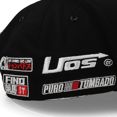 Gorra Fino Tumbados Racing GF 026 Negro Unitalla