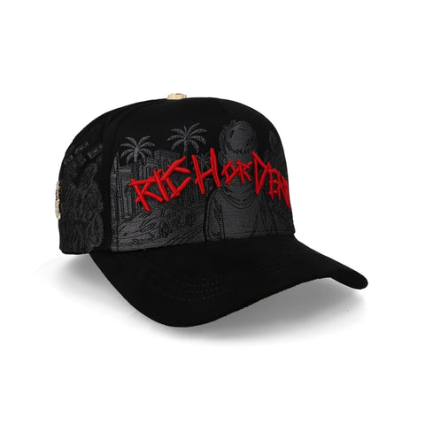 Gorra Barbas Rich Or Dead Negra Unitalla