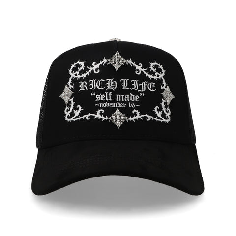 Gorra Barbas Rich Life Negra Unitalla