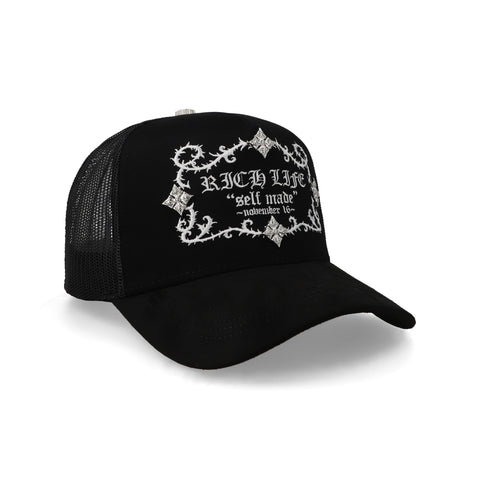 Gorra Barbas Rich Life Negra Unitalla