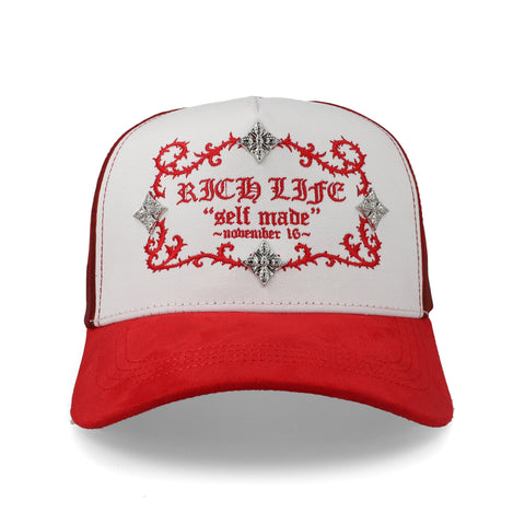 Gorra Barbas Rich Life Blanca Unitalla