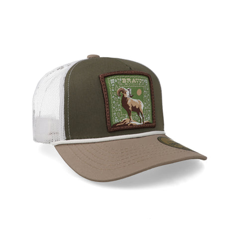 Gorra Piales Carnero Paisley Olivo Unitalla