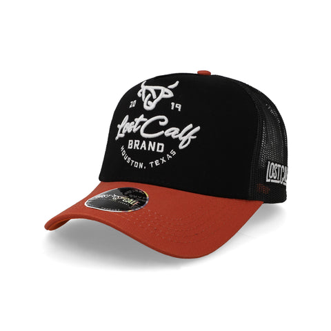 Gorra Lost Calf Dusthorn Negro/Naranja Ajustable