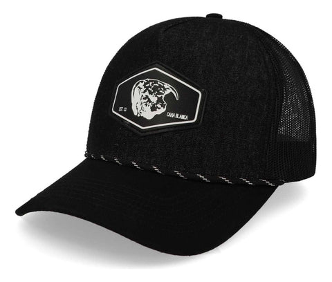 Gorra Cara Blanca Cb10 Parche Blk Trucker Negro Unitalla