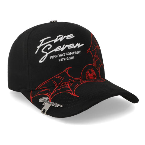 Gorra 5.7 VS Skull Bat F25 Negro Rojo Unitalla