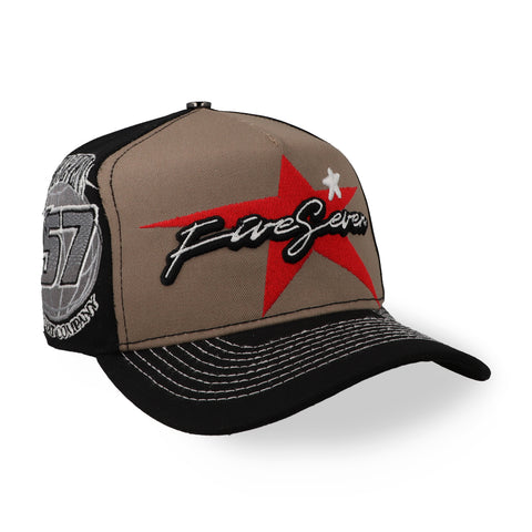 Gorra 5.7 FVSVN Star World Beige/Negro