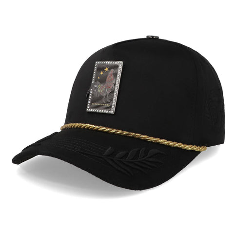 Gorra 5.7 Ranch Diamonds Carta Gallo Guirnaldas Negra