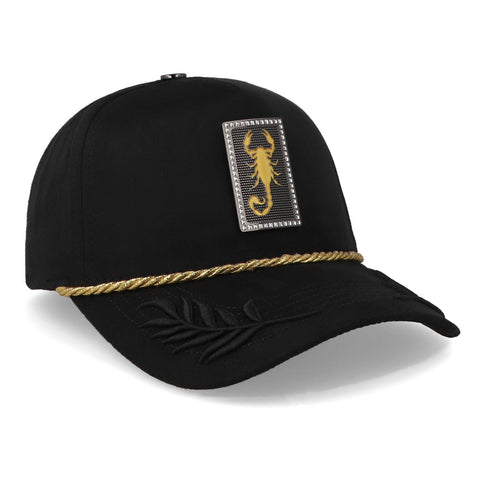 Gorra 5.7 Ranch Diamonds Carta Alacrán Guirnaldas Negra