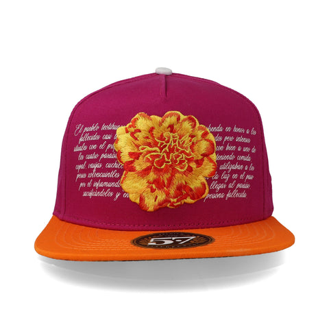 Gorra 5.7 Día de Muertos Cempazúchil Negra Unitalla