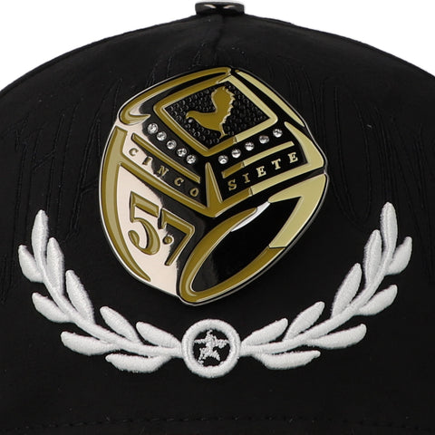 Gorra 5.7 Anillo de Gallo Negro/Gris