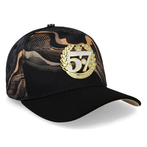 Gorra 5.7 Emblema Gold Premium Curve Unitalla