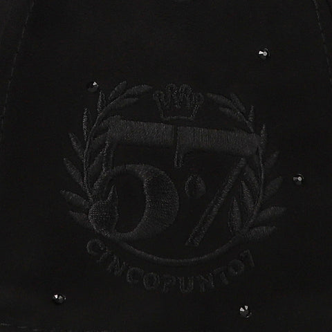 Gorra 5.7 Fire Diamonds Negro/Morado Snapback Curva Unitalla