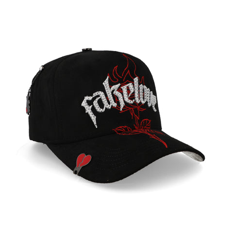 Gorra 5.7 Rose Diamonds Red Negra Unitalla