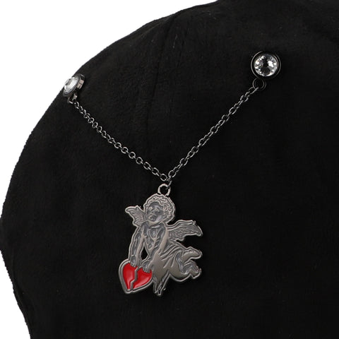 Gorra 5.7 Rose Diamonds Red Negra Unitalla