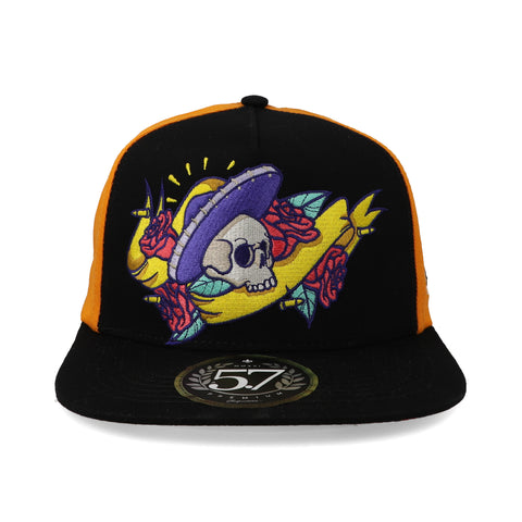 Gorra 5.7 Dia De Muertos Calavera Rosas Snk Unitalla