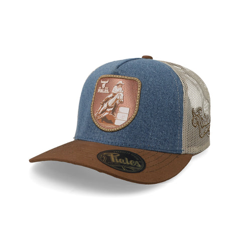 Gorra Piales Rodeo Barriles Denim Unitalla