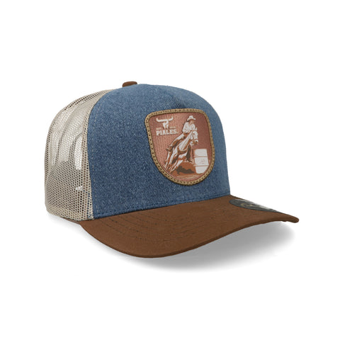 Gorra Piales Rodeo Barriles Denim Unitalla