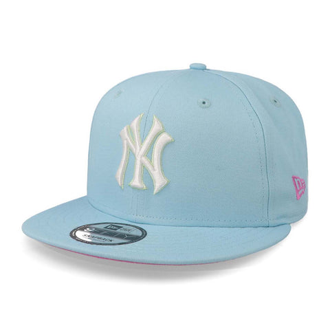 Gorra New Era 9 Fifty MLB Pastel Patch Yankees Azul Cielo